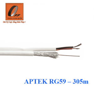 Cáp đồng trục kèm đôi dây nguồn APTEK RG59 – 305m